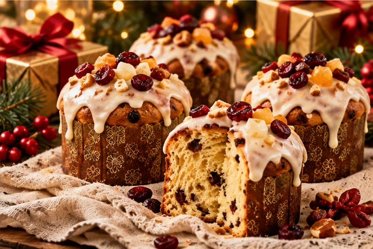 Mini panetones de Natal decorados