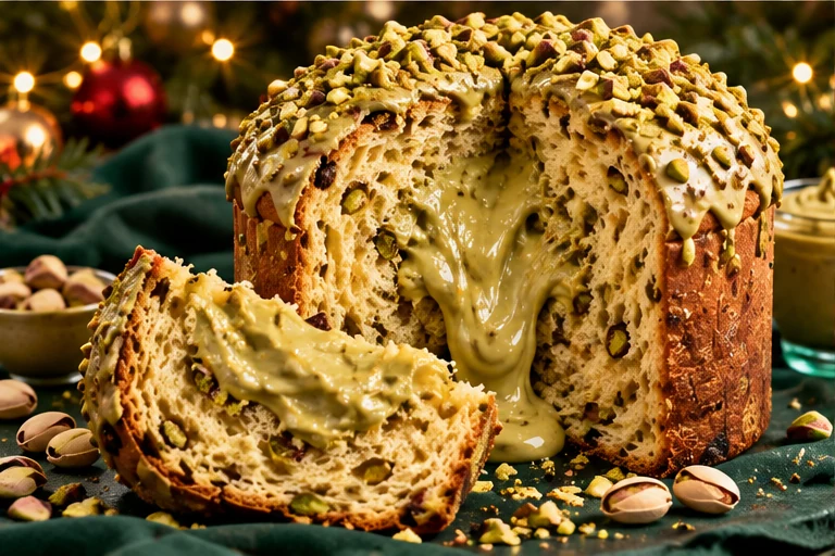 Panetone gourmet com pistache