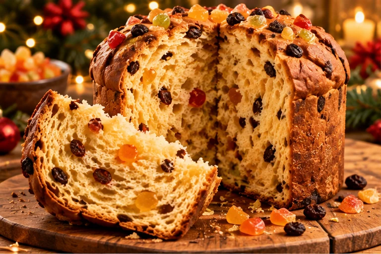 Panetone com frutas cristalizadas